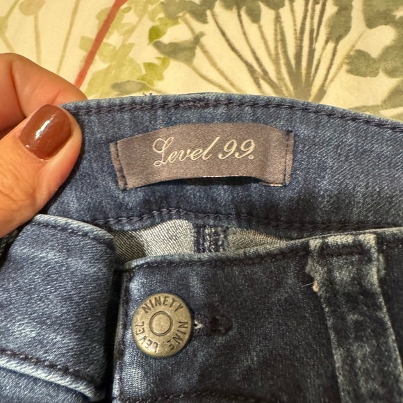 Level 99 Dark Blue Skinny Jeans - Picture 3 of 8